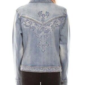 Scully Beaded Jean Jacket Southwest Western Boho Ranchwear Size Medium NWT
